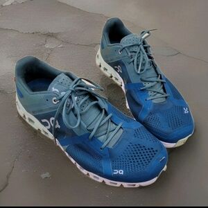 ON Cloud Cloudflow Mens Running Training Shoe Sea Petrol Blue Green Size US 8.5